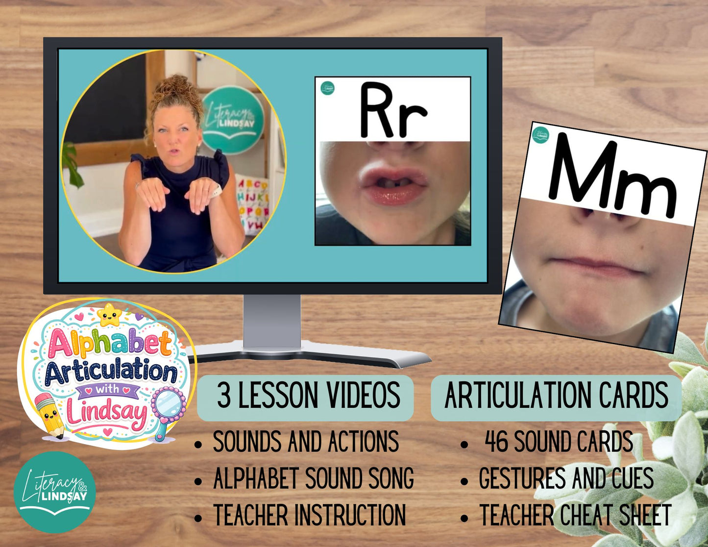 Alphabet Articulation Flash Cards & 3 INSTRUCTIONAL VIDEOS