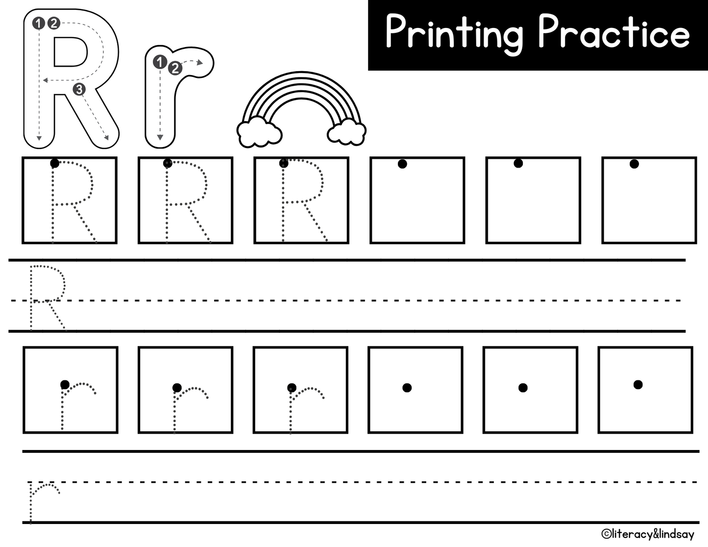 Alphabet Printing Practice and Teaching Slides