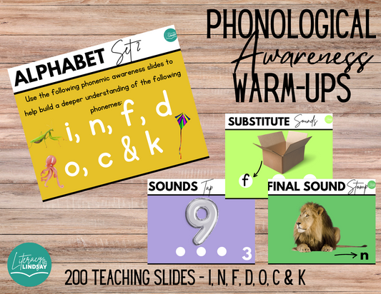 Phonological Awareness Warm Up SET 2- Teacher Slides
