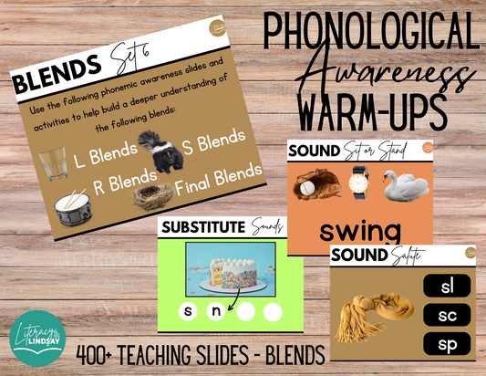 Warm Up - Blends Set 6 / Teaching Slides