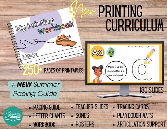 NEW Printing Curriculum- workbook, teacher slides, videos & more!