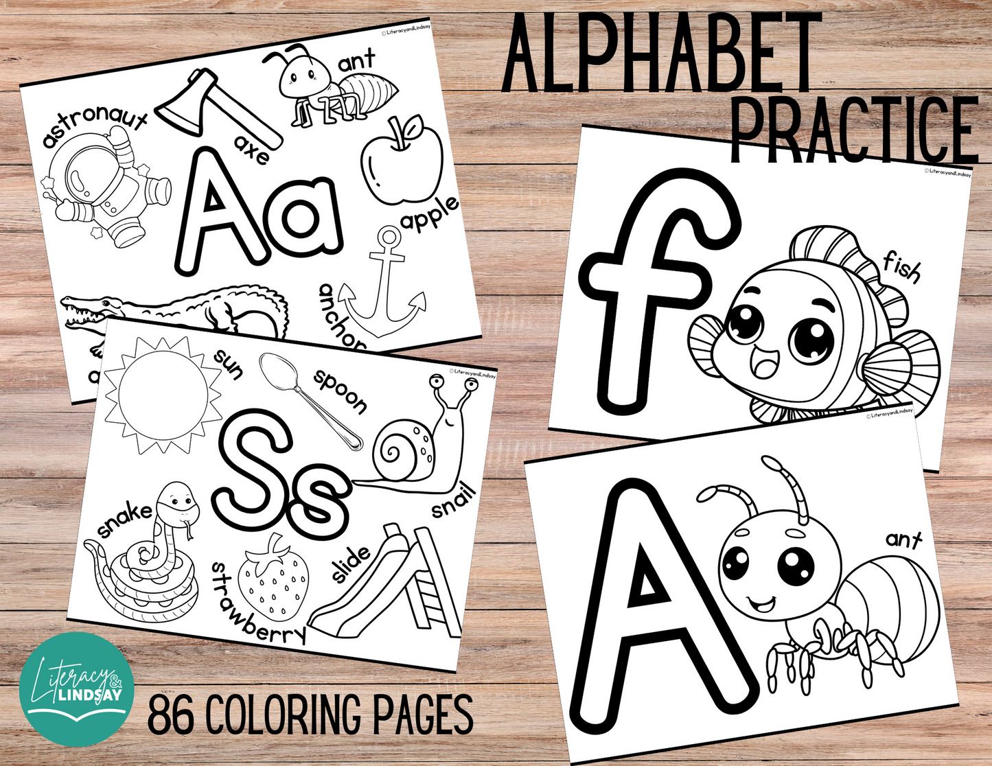 Alphabet Practice- Coloring Sheets
