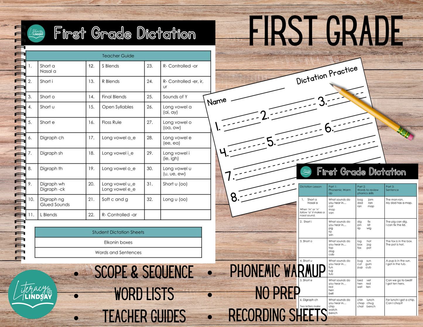 K-2 Dictation Bundle (with Example Videos)
