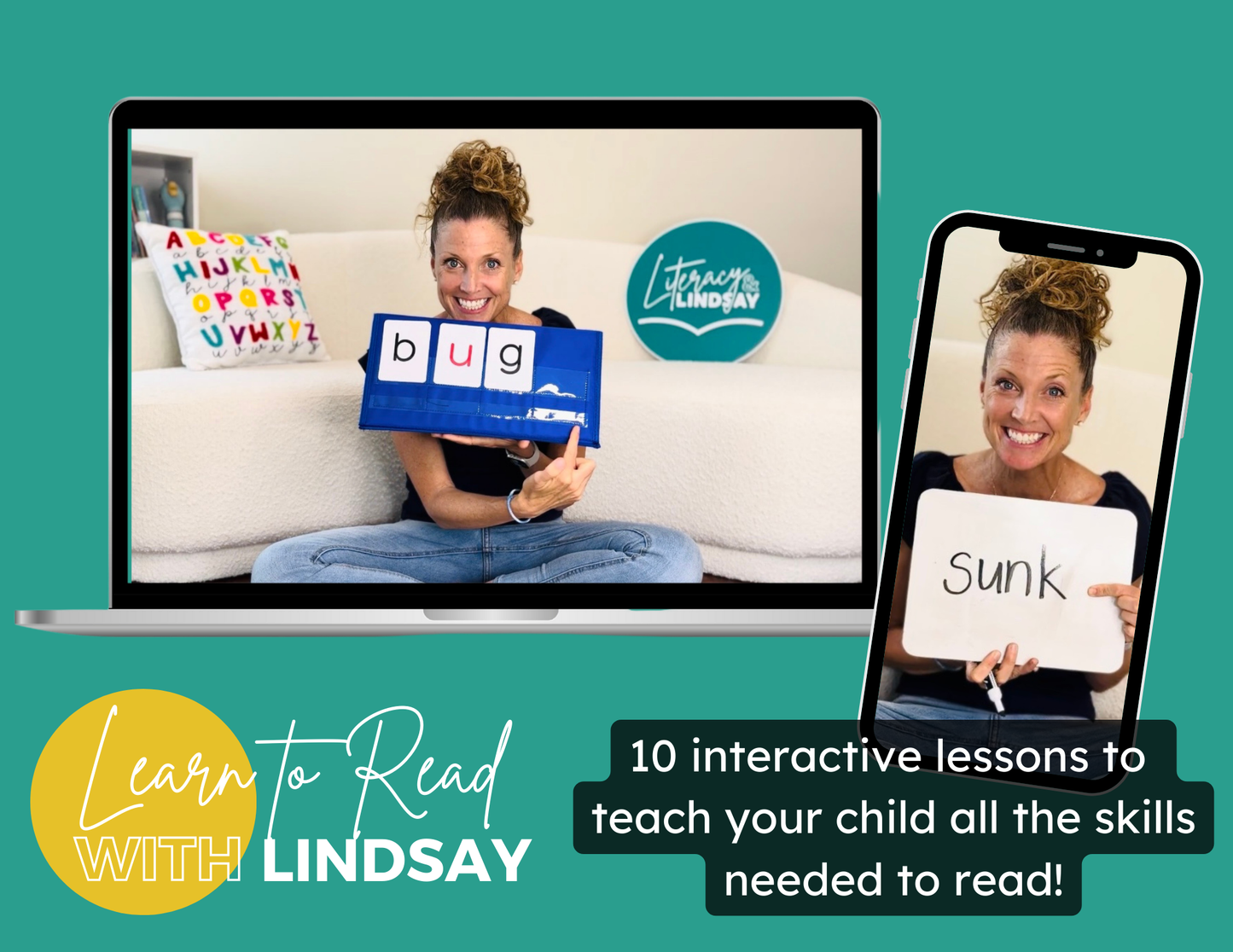 Learn to Read with Lindsay - Interactive Course for Kids: PART 1