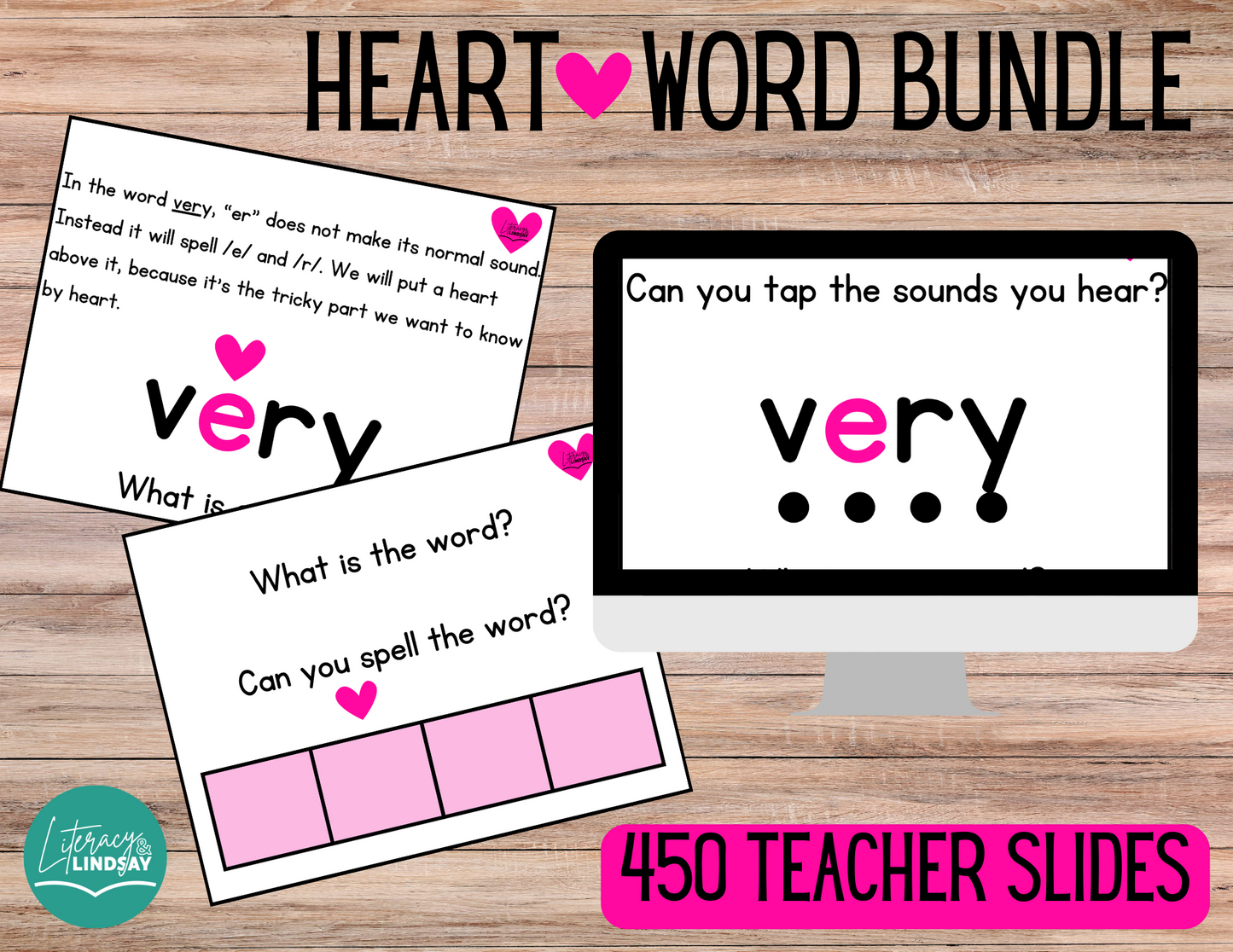 Heart Word Bundle - Songs, VIDEOS, Slides to teach Heart Words