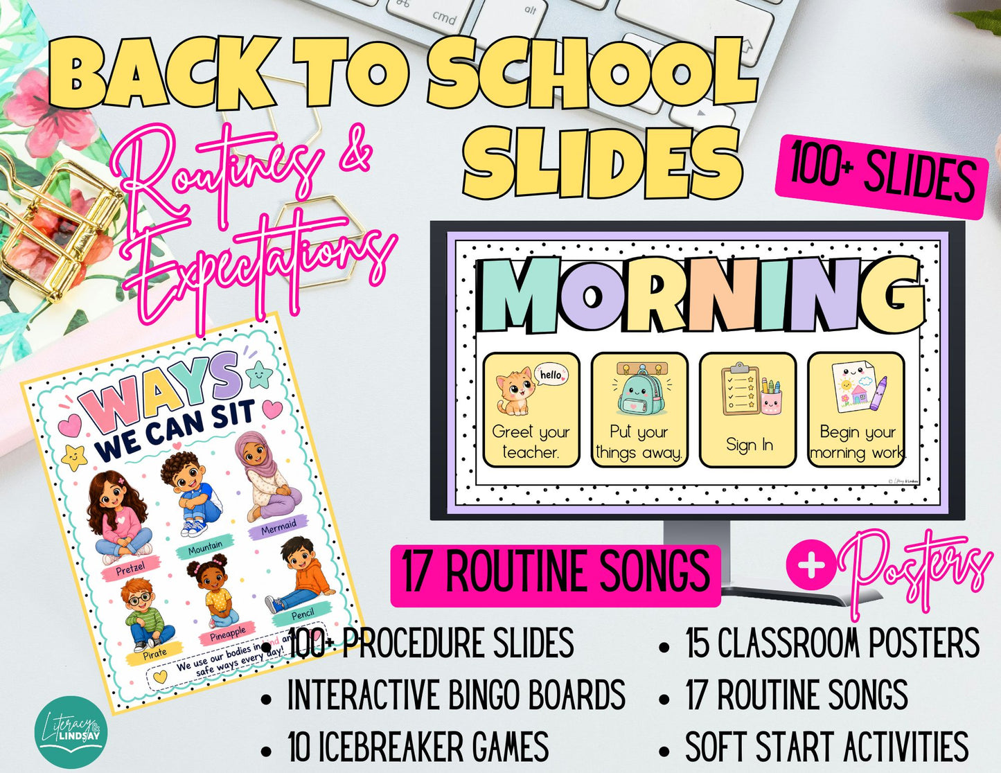 Back to School Routines Slides, Songs & MORE