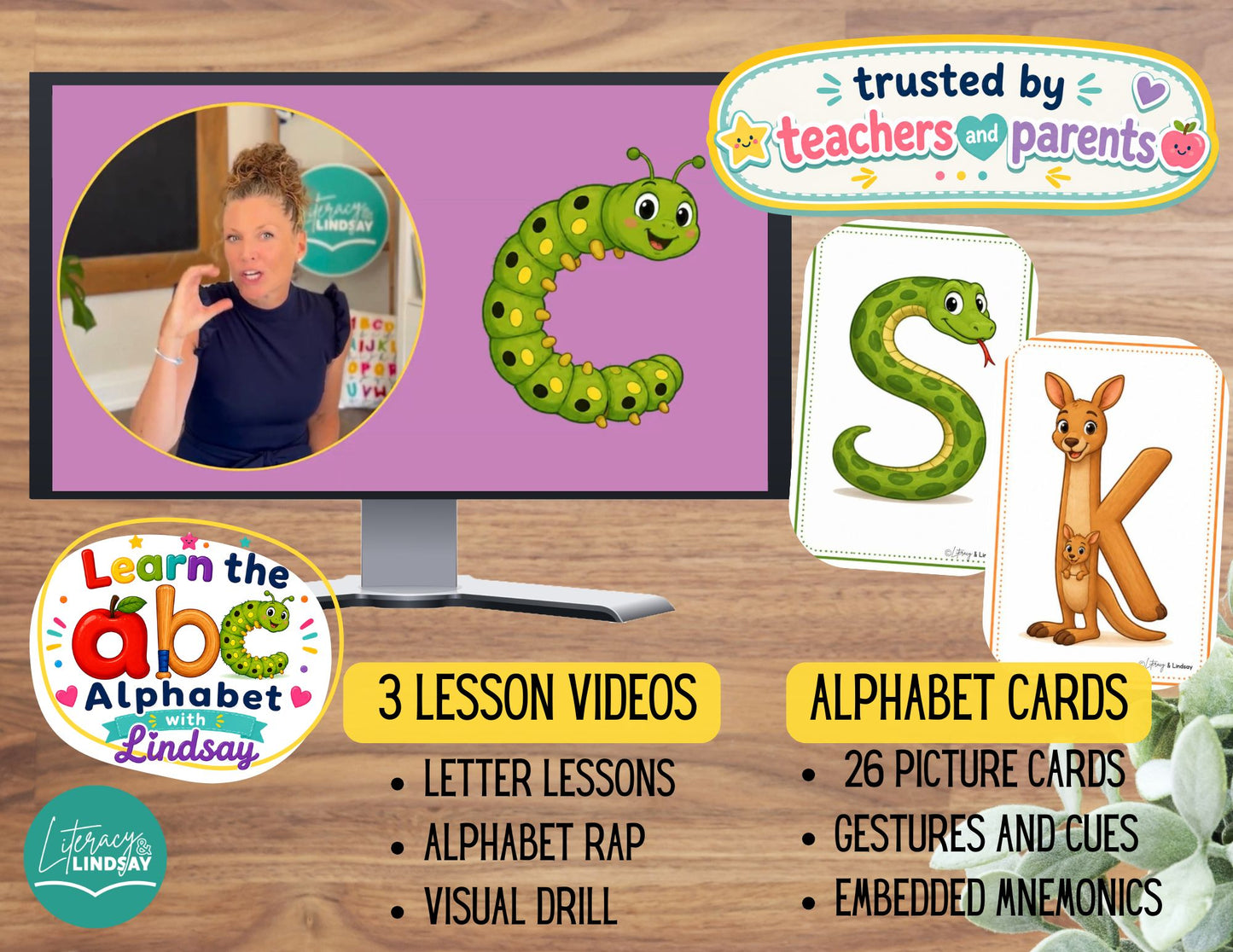 ABC Flash Cards and Learning Videos- Embedded Mnemonics