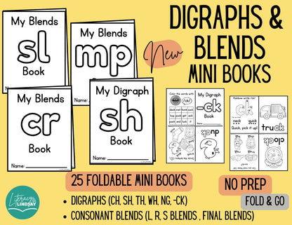 Blends & Digraphs Printable Mini Books