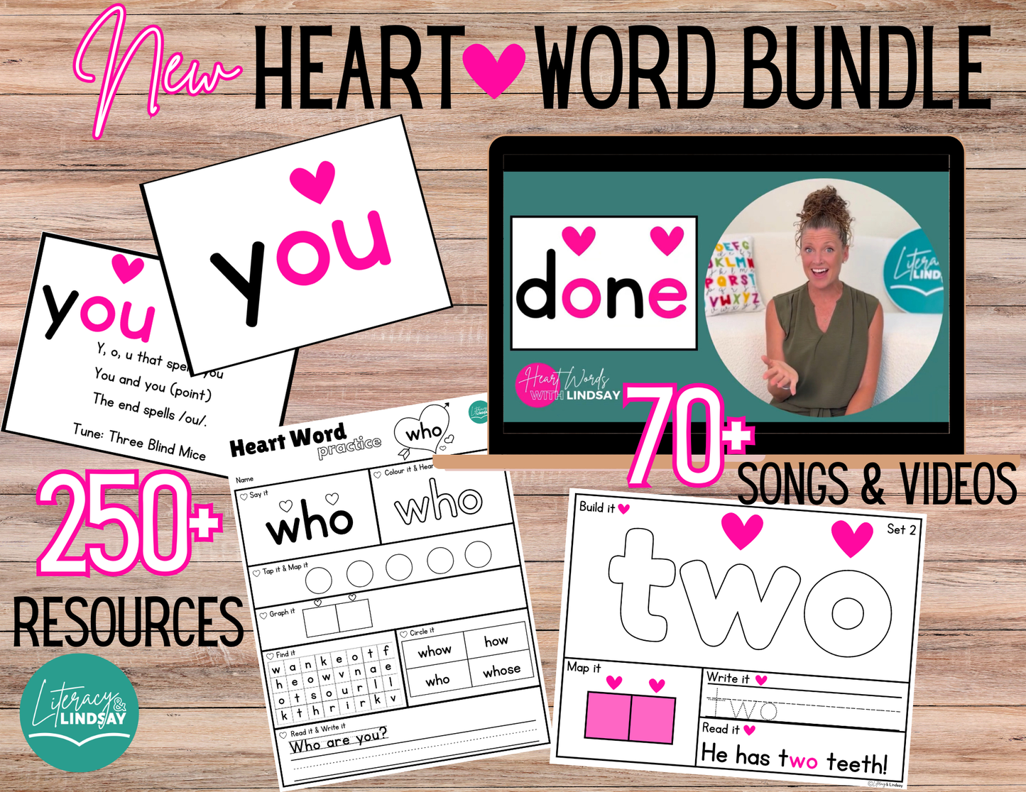 Heart Word Bundle - Songs, VIDEOS, Slides to teach Heart Words