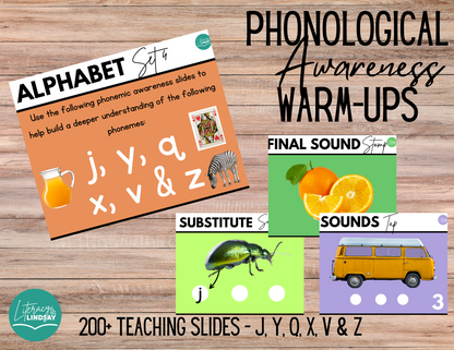 Phonological Awareness Warm Up SET 4- Teaching Slides