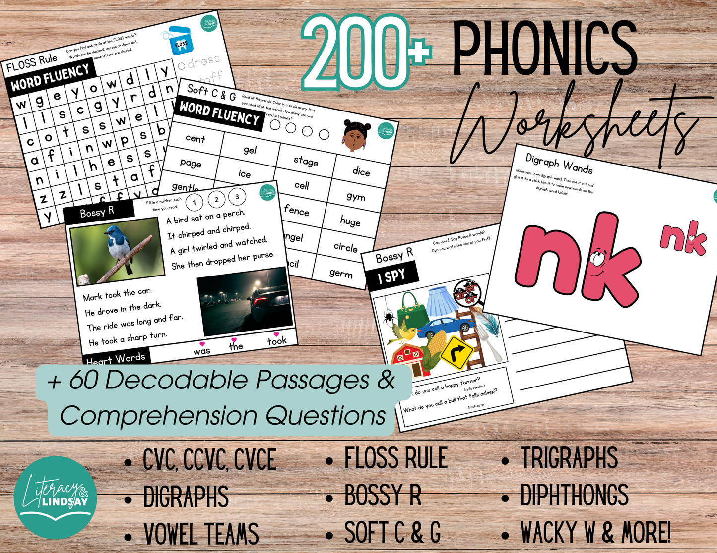 200+ Phonics Worksheet BUNDLE