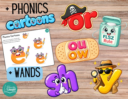 200+ Phonics BUNDLE & Cartoons