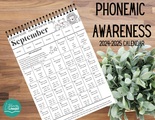 2023-2024 Phonemic Awareness Calendar