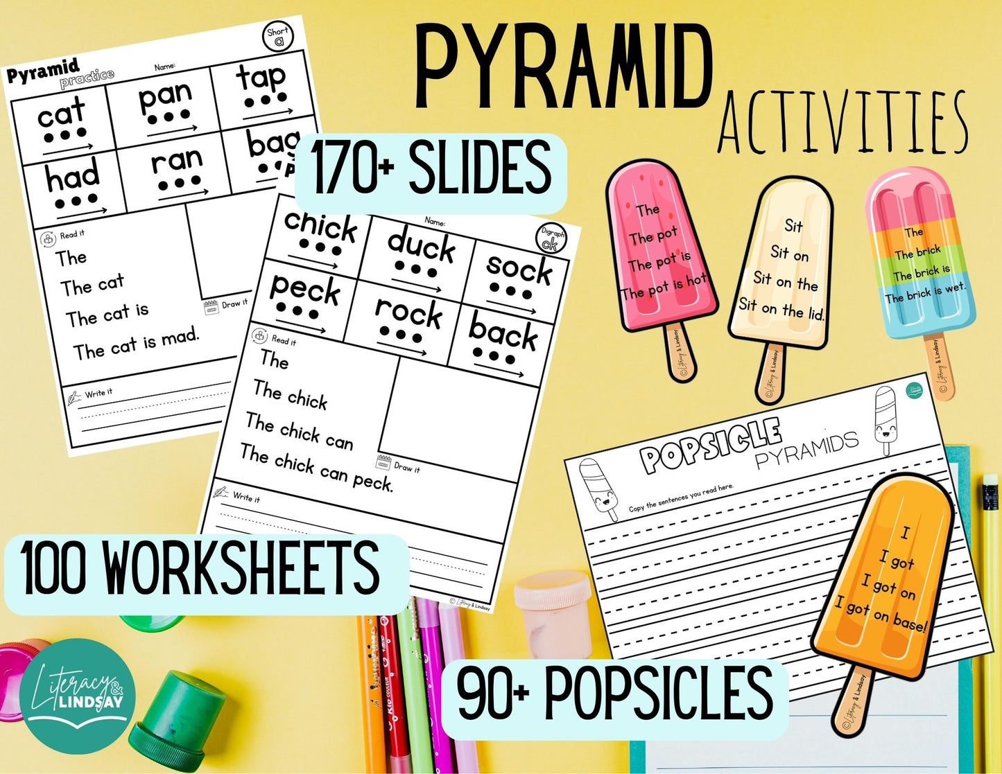 Sentence Pyramid Set - Teaching Slides & MORE