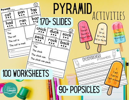 Sentence Pyramid Set - Teaching Slides & MORE
